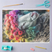 Decoupage grillige ram regenboog gekleurd tissuepapier (Craft)