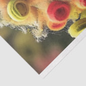 Decoupage grillige ram regenboog gekleurd tissuepapier (Detail)