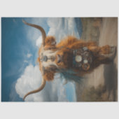 Decoupage grillige Red Steampunk Highland Gears Tissuepapier (Voorkant)