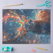 Decoupage grillige rendieren met lichten tissuepapier (Craft)