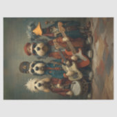 Decoupage grillige rockband Dogs Duck Tissuepapier (Voorkant)