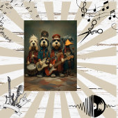 Decoupage grillige rockband Dogs Duck Tissuepapier