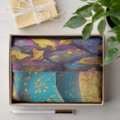 Decoupage grillige rode laarzen Fantasy kunstwerk Tissuepapier (Geschenk)