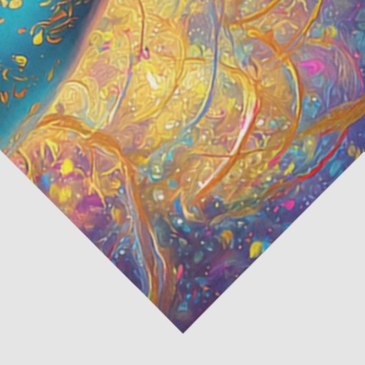 Decoupage grillige rode laarzen Fantasy kunstwerk Tissuepapier (Detail)