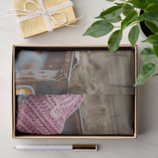 Decoupage grillige romantische setting Highland Ko Tissuepapier (Geschenk)