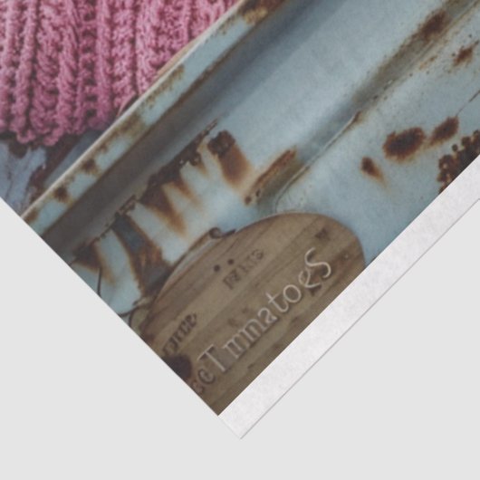 Decoupage grillige romantische setting Highland Ko Tissuepapier (Detail)