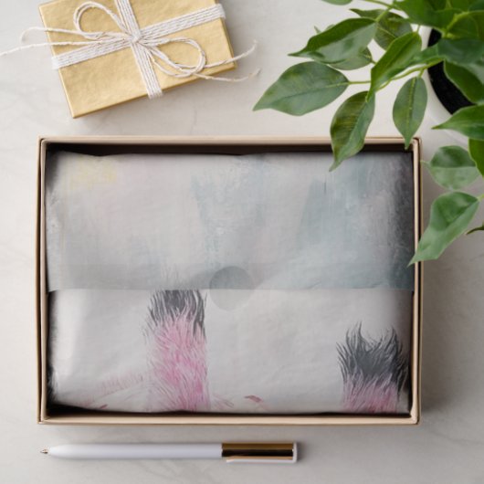 Decoupage grillige roze Giraffe Lil Girl Tissuepapier (Geschenk)