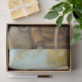 Decoupage grillige schapen familie met tweeling tissuepapier (Geschenk)