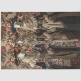 Decoupage grillige schapen gekleed in  tissuepapier