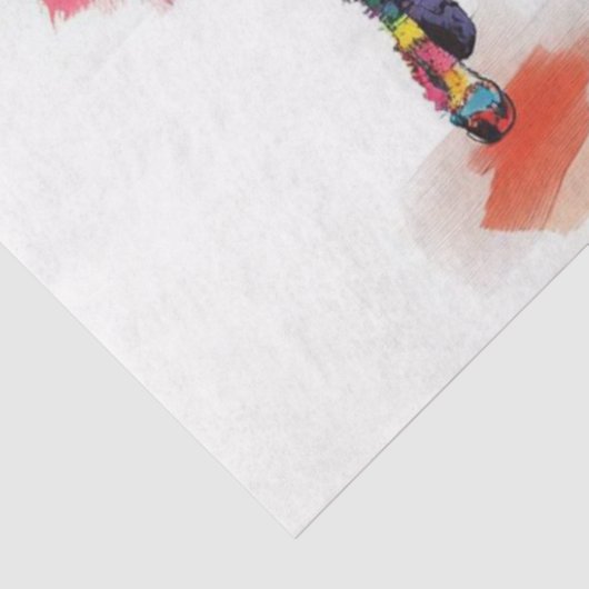 Decoupage grillige standaard poedels Mode Show Tissuepapier (Detail)