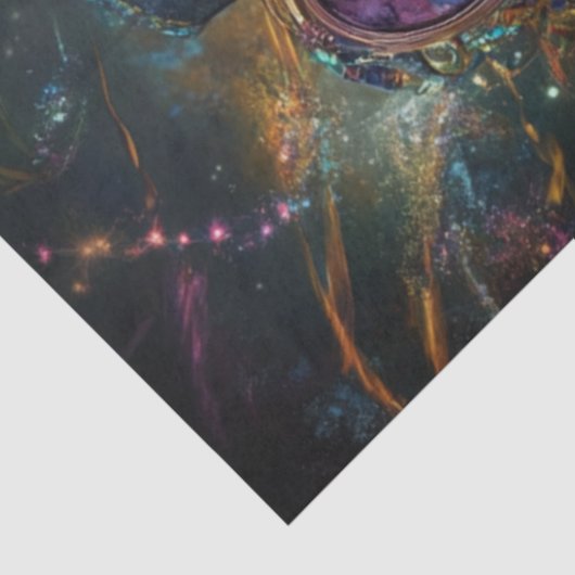 Decoupage grillige Steampunk Aap Levendige Kleur Tissuepapier (Detail)