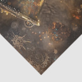 Decoupage grillige steampunk struisvogel top hoed tissuepapier (Detail)