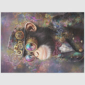 Decoupage grillige Steampunk Vibrant Monkey Tissuepapier (Voorkant)