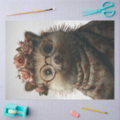 Decoupage grillige stekelvarken dame helemaal verk tissuepapier (Craft)