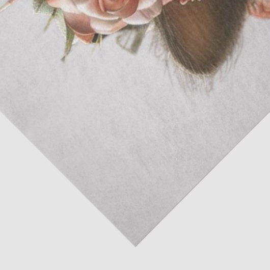 Decoupage grillige stekelvarken dame helemaal verk tissuepapier (Detail)