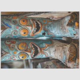 Decoupage grillige Stoned Comical Face Boots Tissuepapier