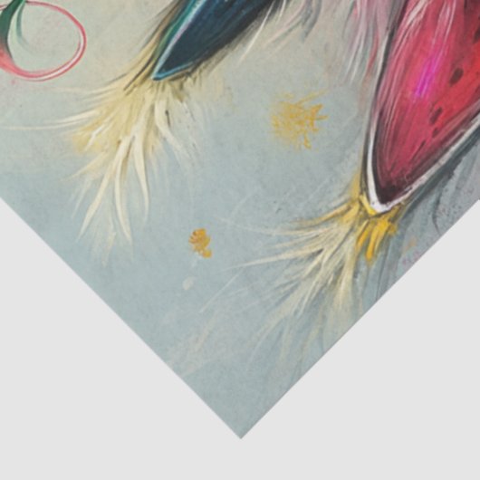 Decoupage grillige styling katten levendig gekleur tissuepapier (Detail)