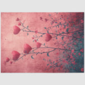 Decoupage grillige Valentijn romantische harten Tissuepapier (Voorkant)