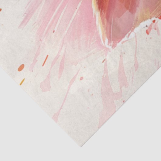 Decoupage grillige varken in een bloemenwonderland tissuepapier (Detail)