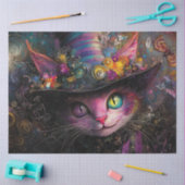 Decoupage grillige veelkleurige kat & Pet Tissuepapier (Craft)