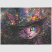 Decoupage grillige veelkleurige kat & Pet Tissuepapier (Voorkant)