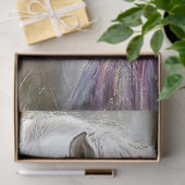 Decoupage grillige versierde paard en kind tissuepapier (Geschenk)