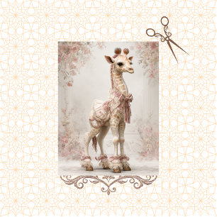 Decoupage grillige Victoriaans Giraffe kant bijges Tissuepapier