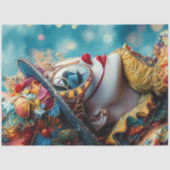 Decoupage grillige vrouw circus kostuum ontwerp tissuepapier (Voorkant)