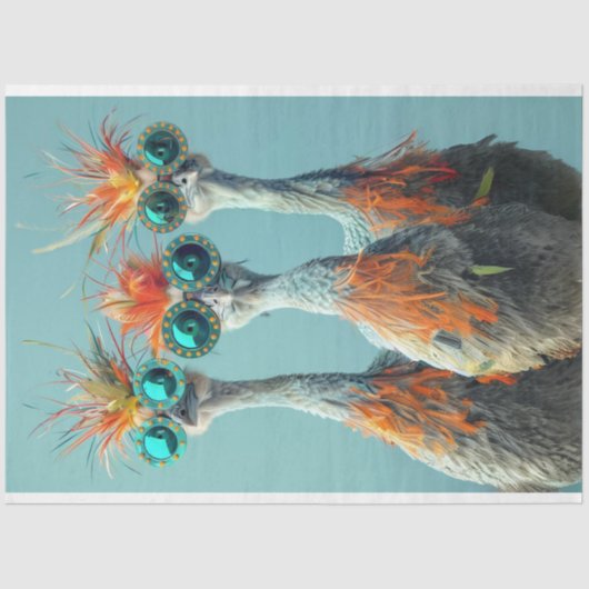 Decoupage grillige Wackadoodle Bird Art Tissuepapier (Voorkant)