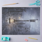 Decoupage grillige Winter Scene Street Lamp Tissuepapier (Craft)