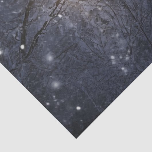 Decoupage grillige Winter Scene Street Lamp Tissuepapier (Detail)