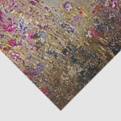 Decoupage grillige witte paard veld van bloemen tissuepapier (Detail)