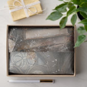 Decoupage grillige witte schuur uil boeken artwork tissuepapier (Geschenk)