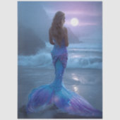 Decoupage grillige zeemeermin mystieke scene oceaa tissuepapier (Voorkant)