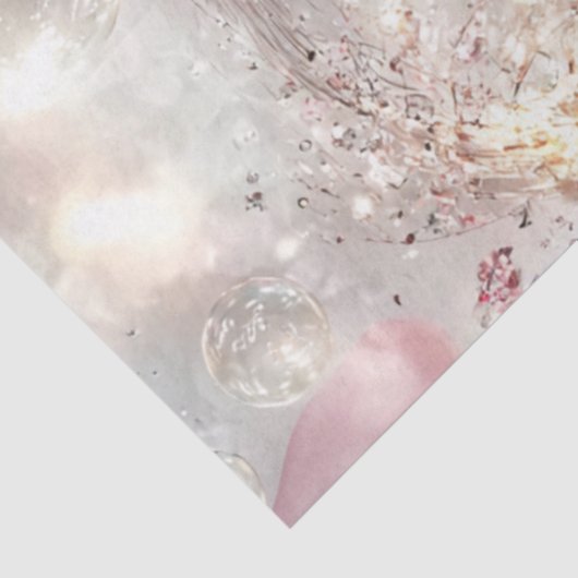 Decoupage grillige zwevende Valentijn hart Tissuepapier (Detail)