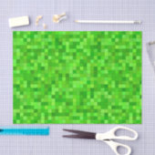 Decoupage Groene Pixels Verjaardagsfeestje Tissuepapier (Craft)