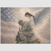 Decoupage Guardian Angel of American Soldier Tissuepapier (Voorkant)