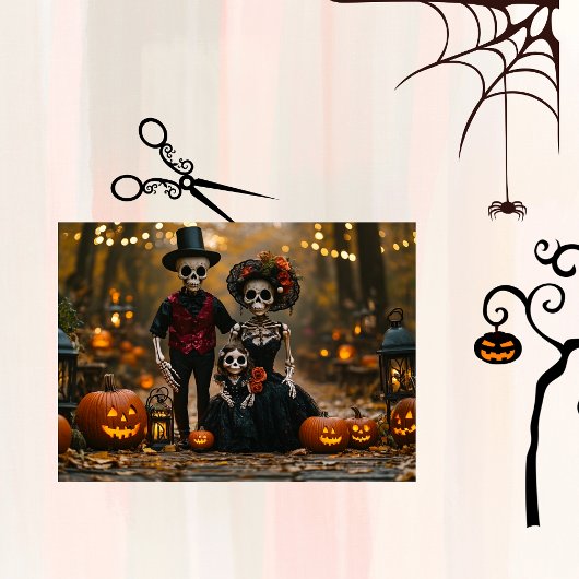 Decoupage Halloween Family Celebration Tissuepapier