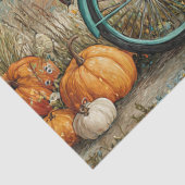 Decoupage Halloween Ghost Grace Rijden Fiets Tissuepapier (Detail)