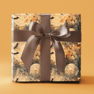 Decoupage Halloween Herfst Vleermuis Maan Cadeaupapier