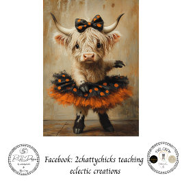 Decoupage Halloween Highland Ballerina Whimsy  Tissuepapier