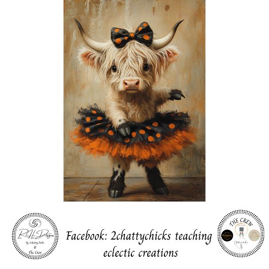Decoupage Halloween Highland Ballerina Whimsy  Tissuepapier