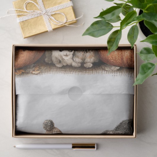 Decoupage Halloween Highland Koe Boo Sign Tissuepapier (Geschenk)