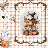 Decoupage Halloween Highland Koe Boo Sign Tissuepapier