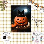 Decoupage Halloween Jack-0-Latern Moonlit Forest Tissuepapier