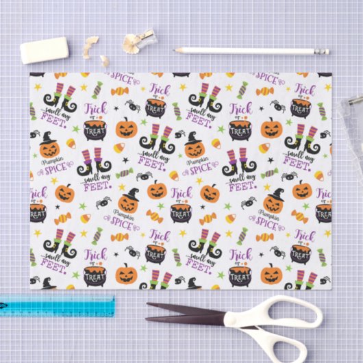 Decoupage Halloween Pumpkin Witch Tissuepapier (Craft)