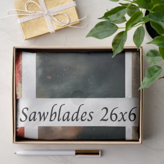 Decoupage Hand Saw Art Western 26x6" Designs Tissuepapier (Geschenk)