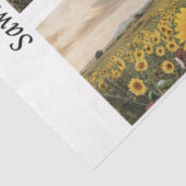 Decoupage Handsaw Design, Cow, Truck, Sunflower Tissuepapier (Detail)