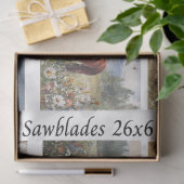 Decoupage Handsaw Design Cowboy, Red Barn, Horses Tissuepapier (Geschenk)