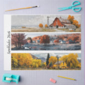 Decoupage Handsaw Designs Red Barn, Yellow Barn,  Tissuepapier (Craft)